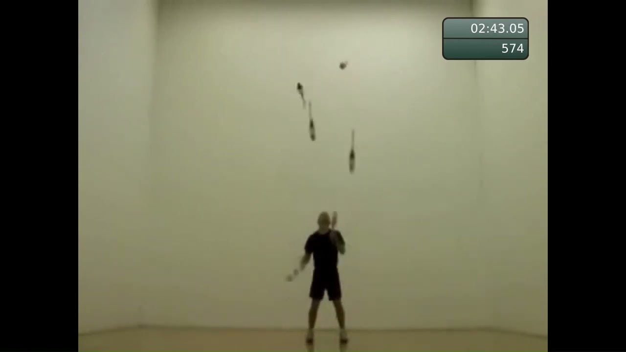 Anthony Gatto's World Record Juggling 6 Clubs  - The Doors Remix