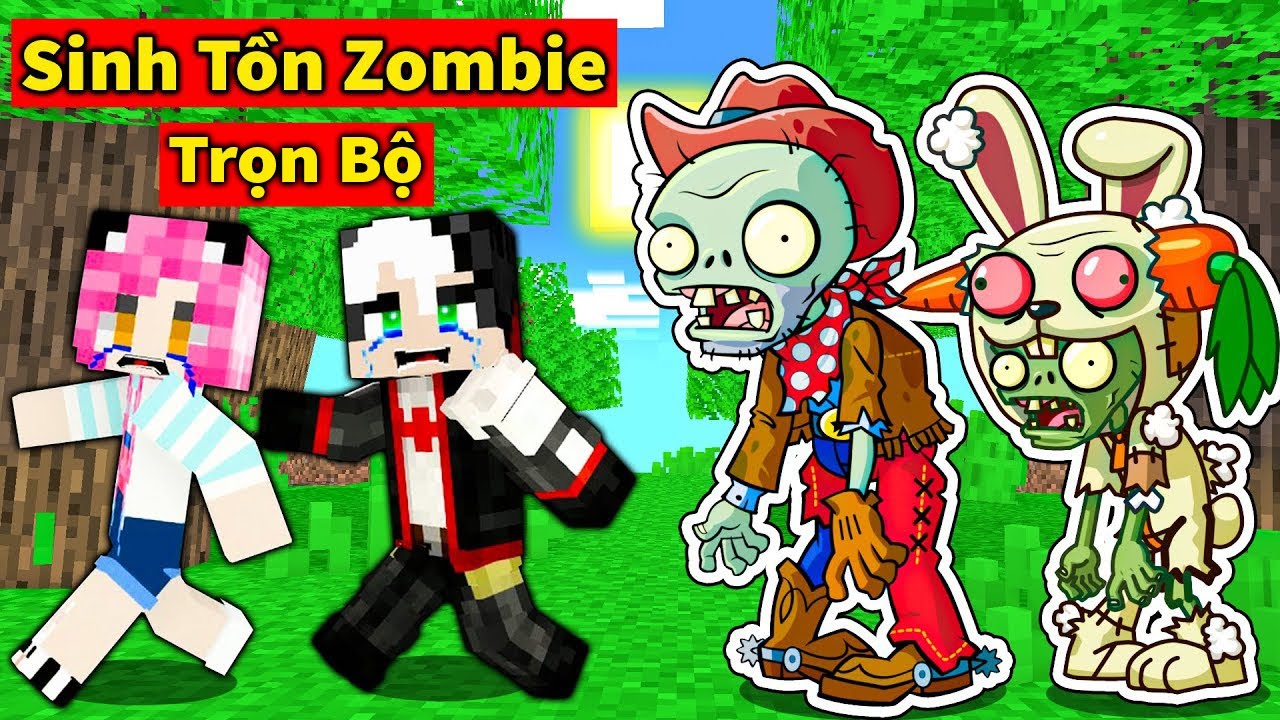 MỀU THỬ THÁCH 24GIỜ SINH TỒN ZOMBIE TRONG MINECRAFT*REDHOOD SỐNG TRONG THẾ GIỚI TẬN THẾ ZOMBIE*RM TV