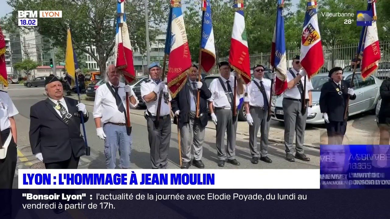 Lyon : l'hommage &agrave; Jean Moulin, 80 ans apr&egrave;s son arrestation par la Gestapo