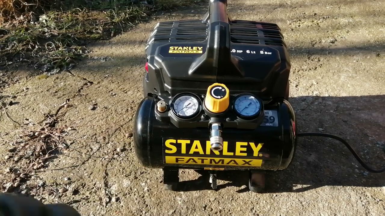 Stanley Fatmax Silent Air Compressor Assembly Before First Start ASMR