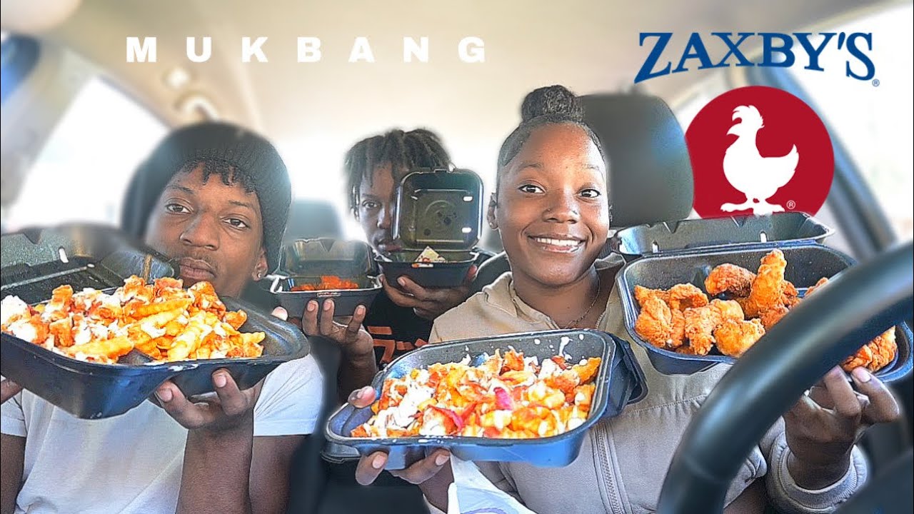 ZAXBY’S MUKBANG || loaded fries , tenders , wings , & cheese bites!
