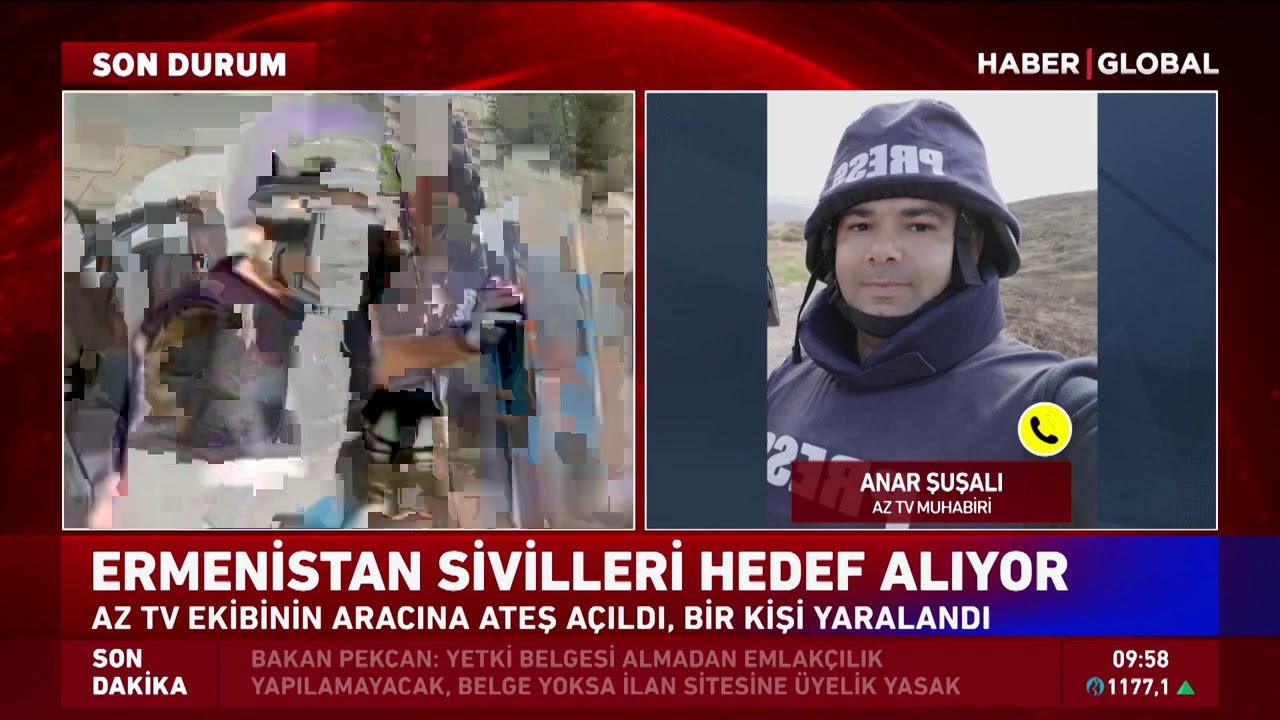 Azerbaycanlı Gazetecilere Saldırı! AZ TV Ekibinin Aracına Ateş Açıldı