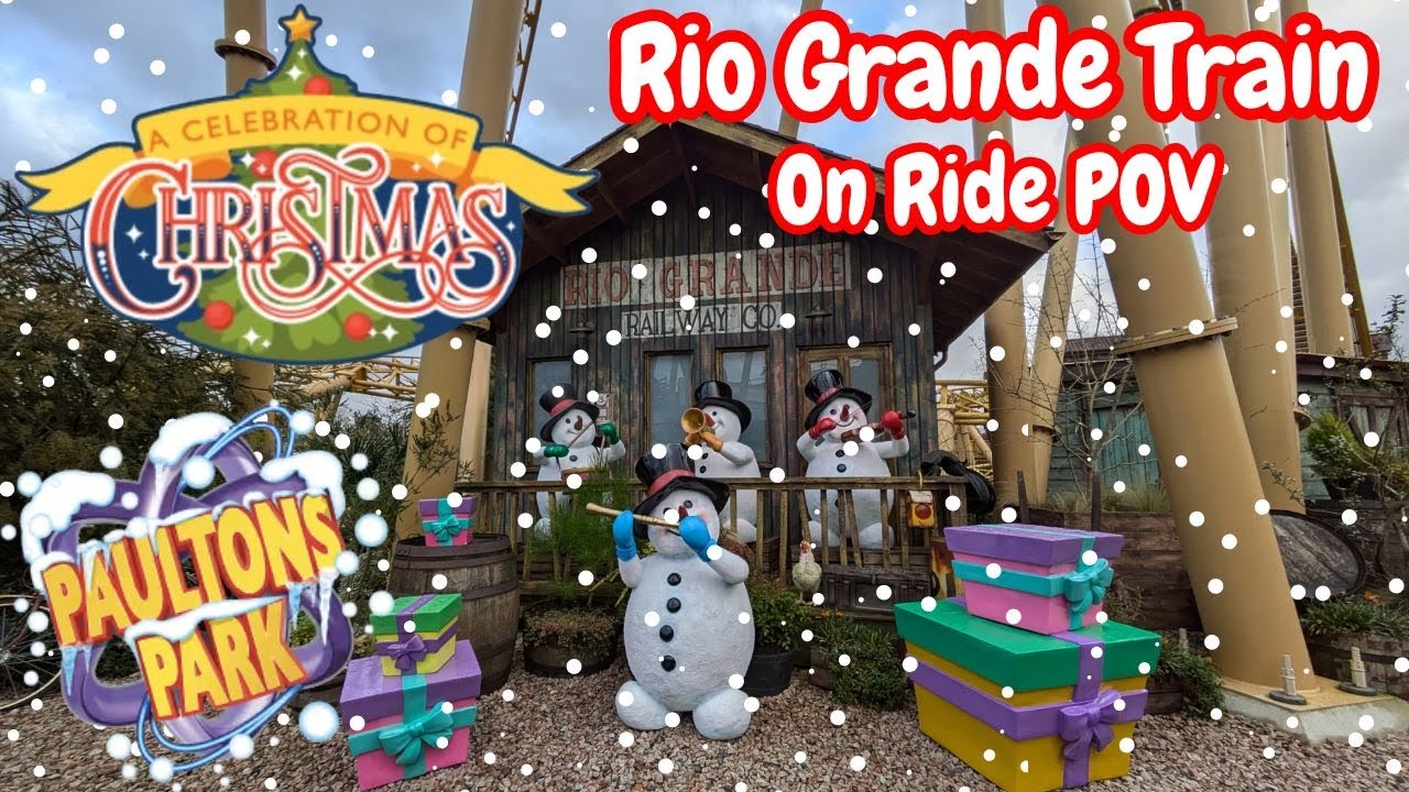 Rio Grande Train On Ride POV Tornado Springs A Celebration of Christmas 2024 at Paultons Park