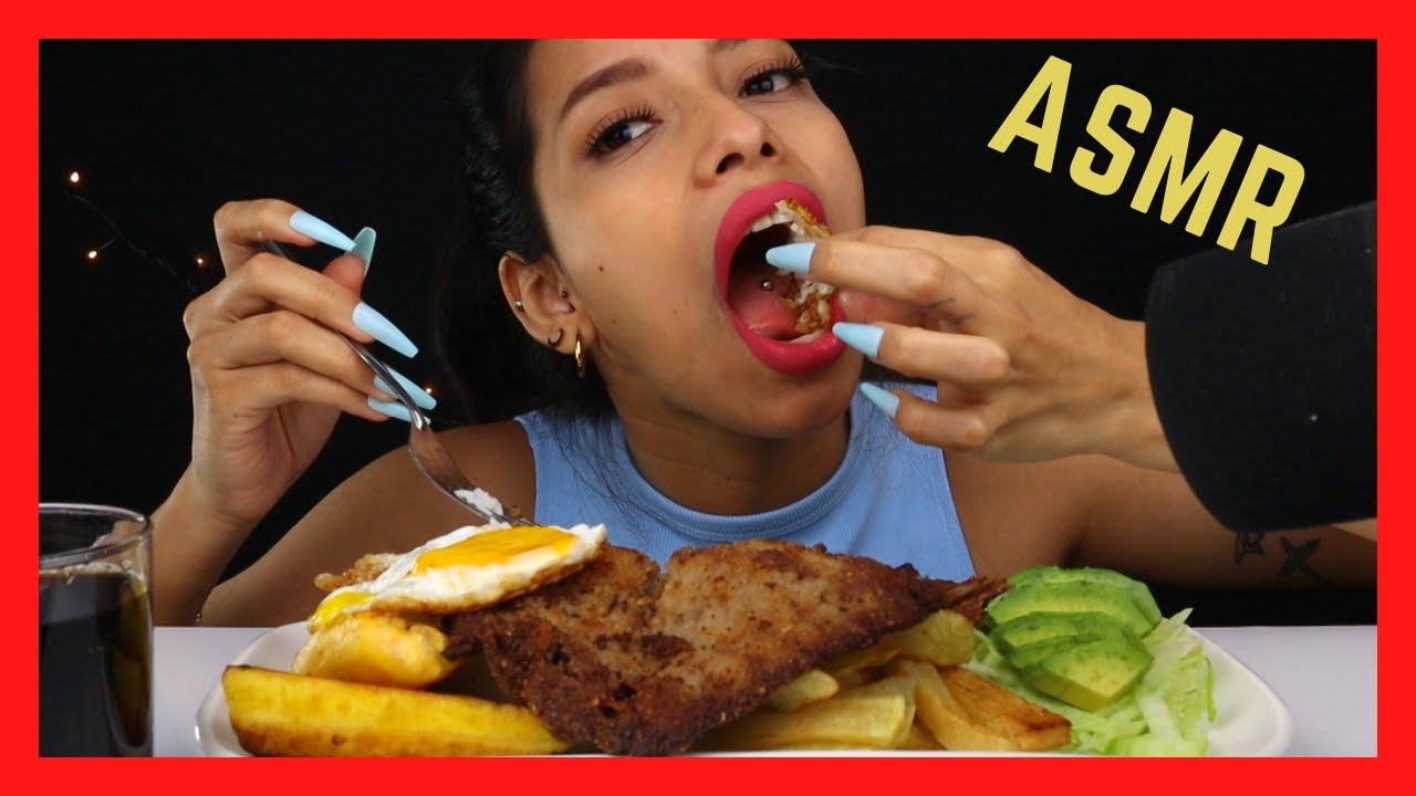 ⭐️ ASMR Comiendo Bistec a lo pobre // Mukbang ASMR 👄