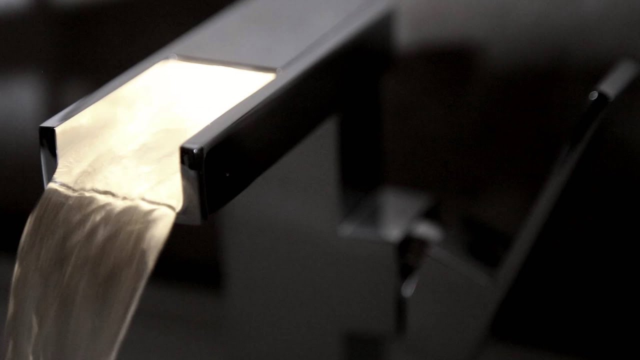 Hudson Reed Rubinetto Miscelatore Lavabo Monocomando a Cascata con Luce LED