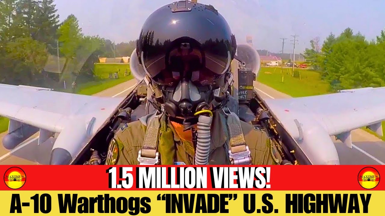 🚨 MUST SEE!:  US A-10 Warthogs INVADE US City! Take Over And Land On Highway! 🚨