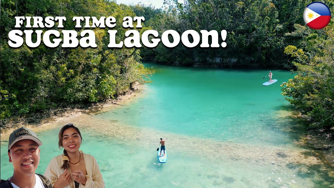 Our first impressions of Sugba Lagoon post-typhoon Odette. It was completely empty! 😱