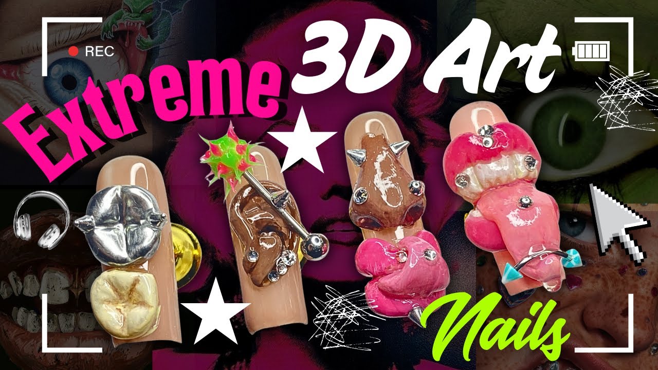 ЭКСТРЕМАЛЬНЫЙ 3D-дизайн ногтей: советы и рекомендации по 3D-дизайну ногтей + общение 💕
