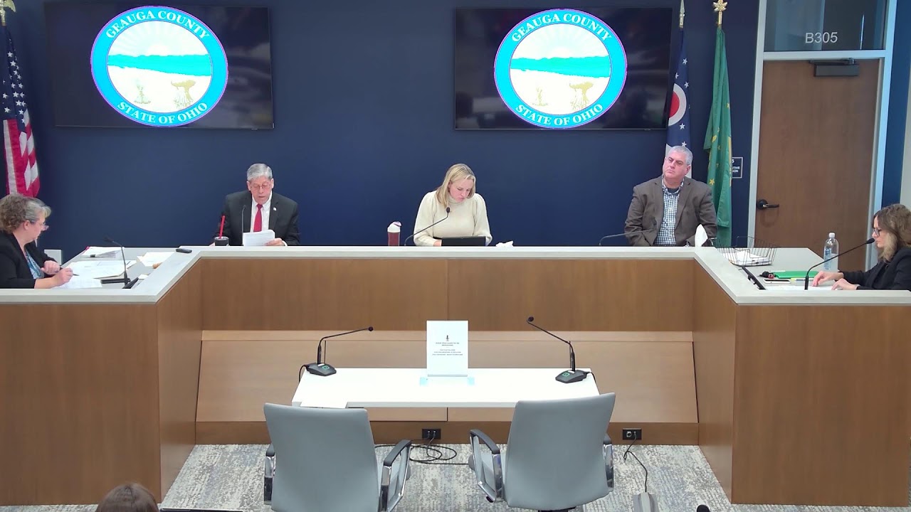 Geauga County Board of County Commissioners Meeting of 6th January 2026.