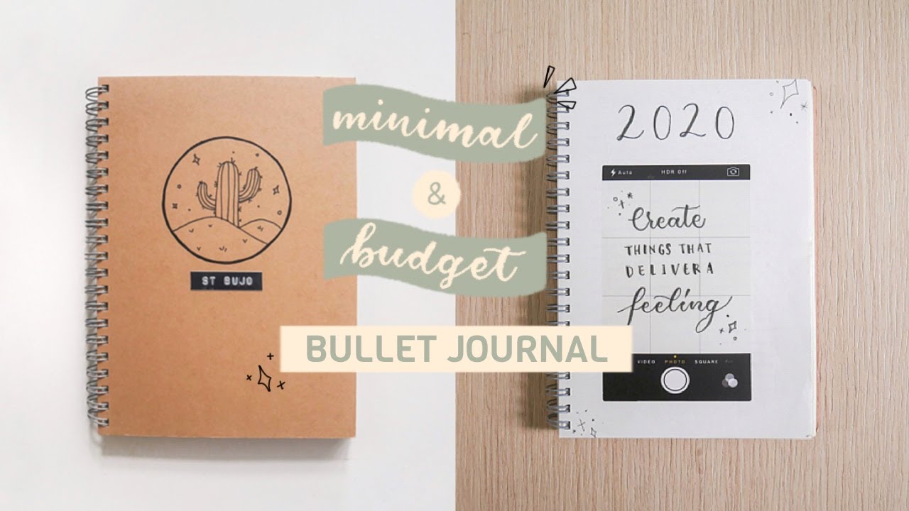 minimal & budget bullet journal set-up 2020