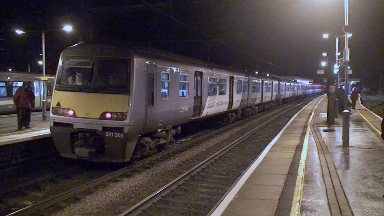 Shenfield at night with National Express East Anglia