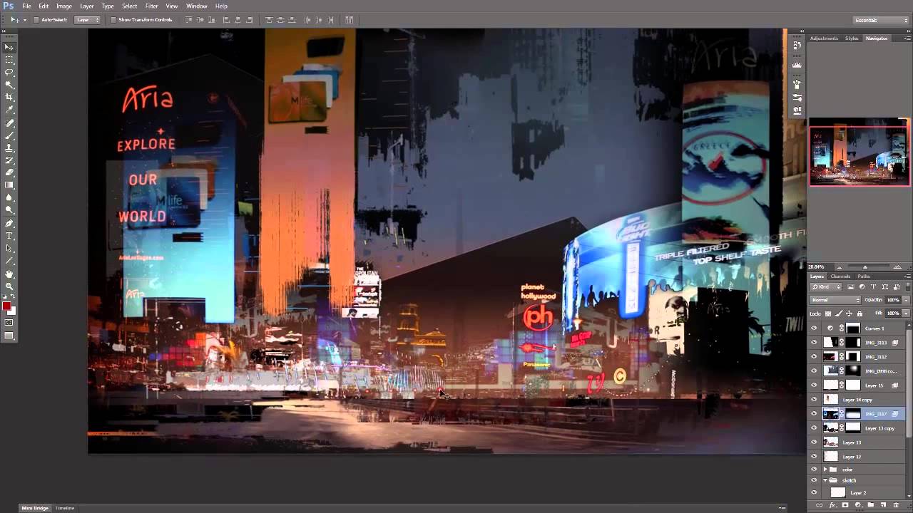 Donglu Yu builds a game art environment Photoshop