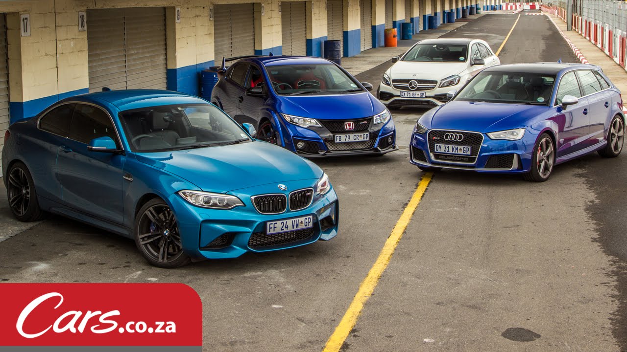 Track Race: BMW M2 vs Mercedes A45 vs Audi RS3 vs Honda Type-R