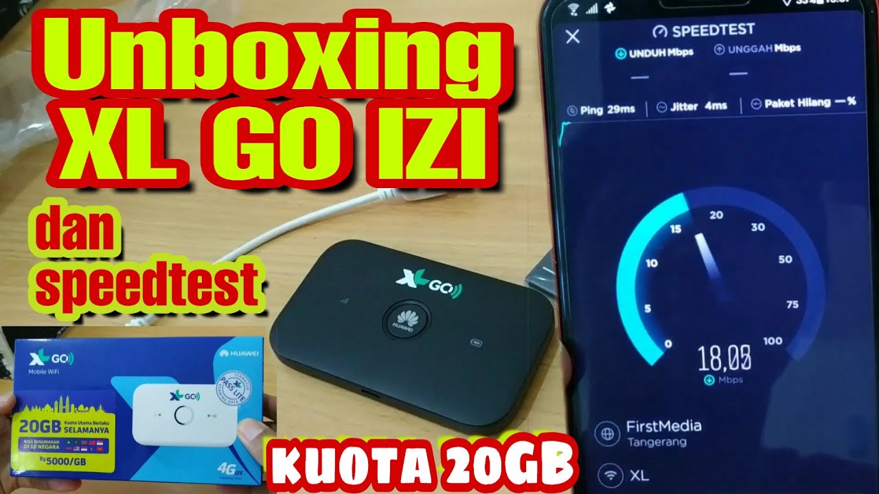 Unboxing XL GO IZI dan speedtest | XL GO | kuota 20GB | XL GO IZI | Unboxing XL GO