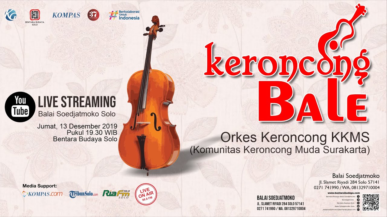 KERONCONG BALE Bersama Komunitas Keroncong Muda Surakarta, Live Streaming Balai Soedjatmoko Solo