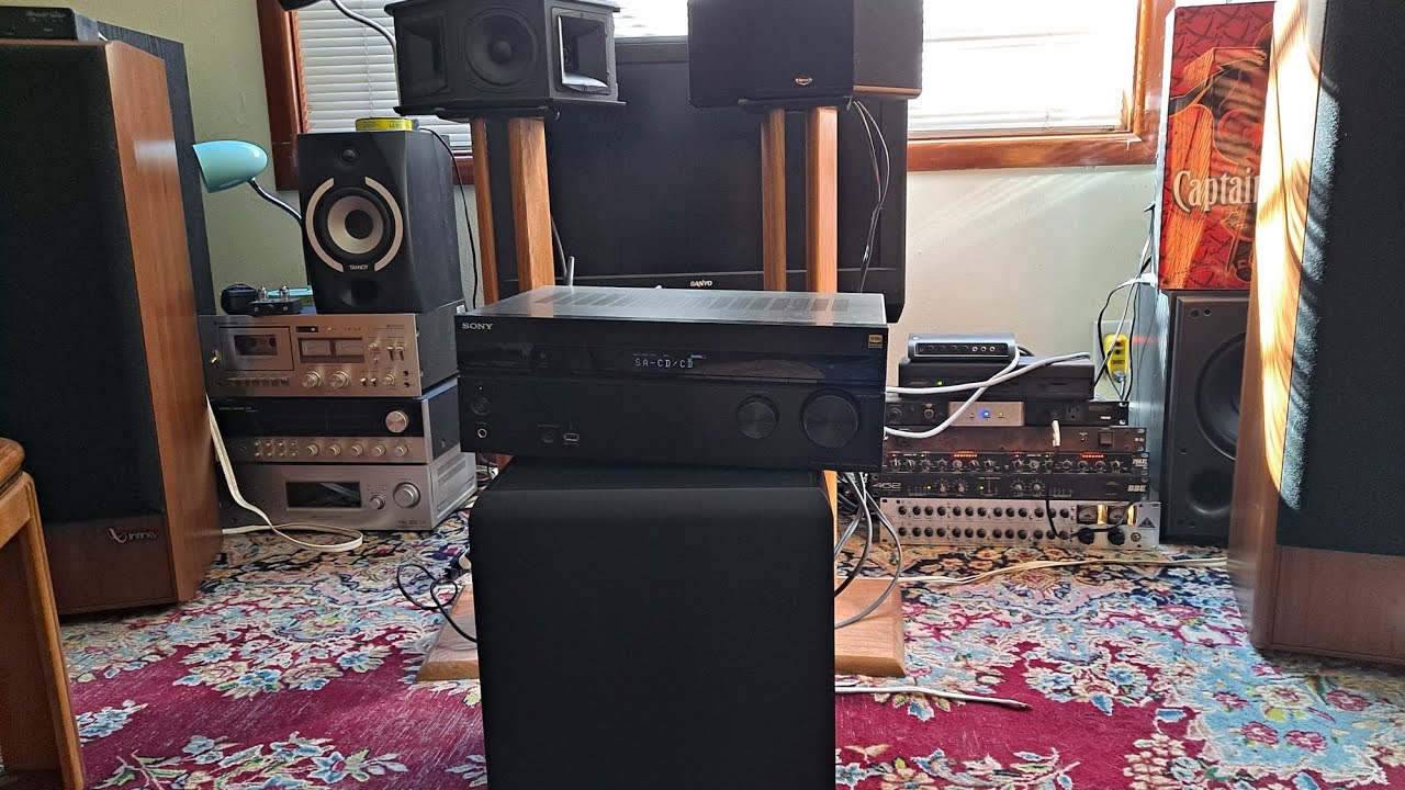 sony STR-DN 1080 ,klipsch ss 5 black &ksw10 klipsch sub