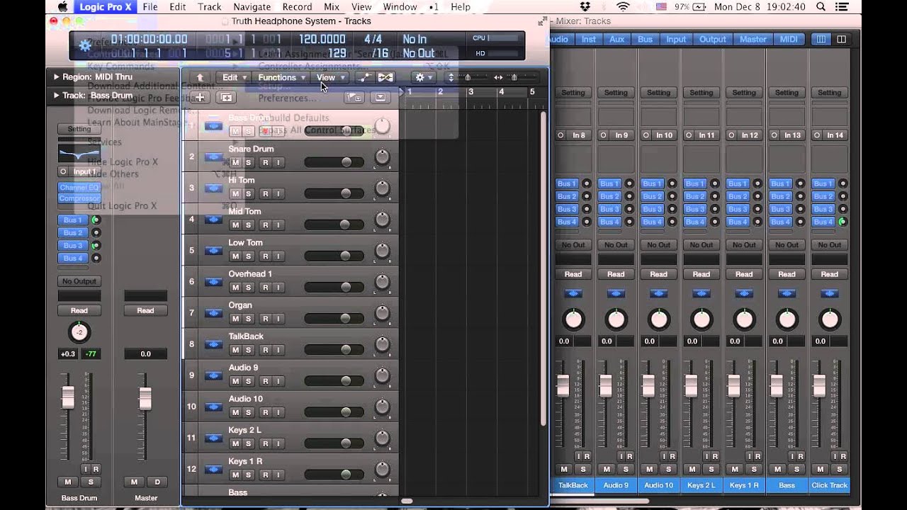 Software Headphone/In-Ear Monitor System - Logic Pro X - Part 2 (Software)