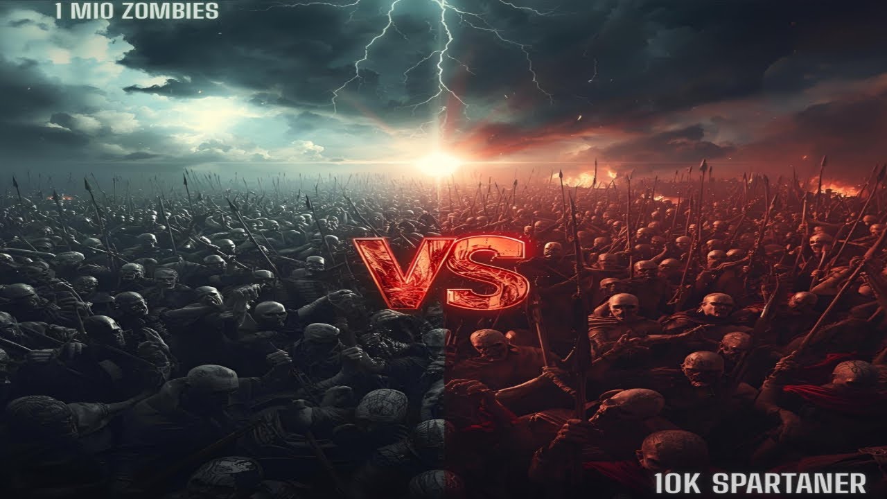 1 MILLION Zombies vs 10.000 Spartaner – Halten sie stand? | UEBS 2