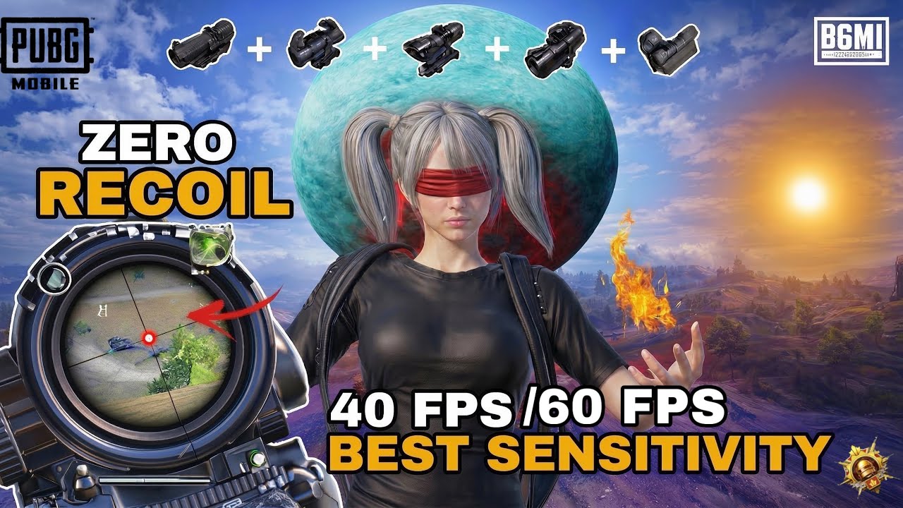 NEW BEST 40/60 FPS SENSITIVITY FOR ALL  DEVICES 2026 BGMI/PUBG SENSITIVITY 🔥