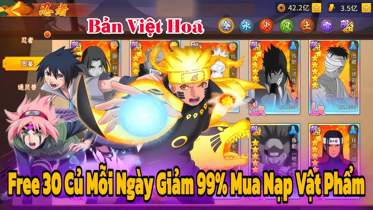 Liên Minh Naruto - Game Lậu Free 30 Củ Mỗi Ngày Và Giảm 99% Khi Nạp Tệ Mua Gói Vật Phẩm X7Game