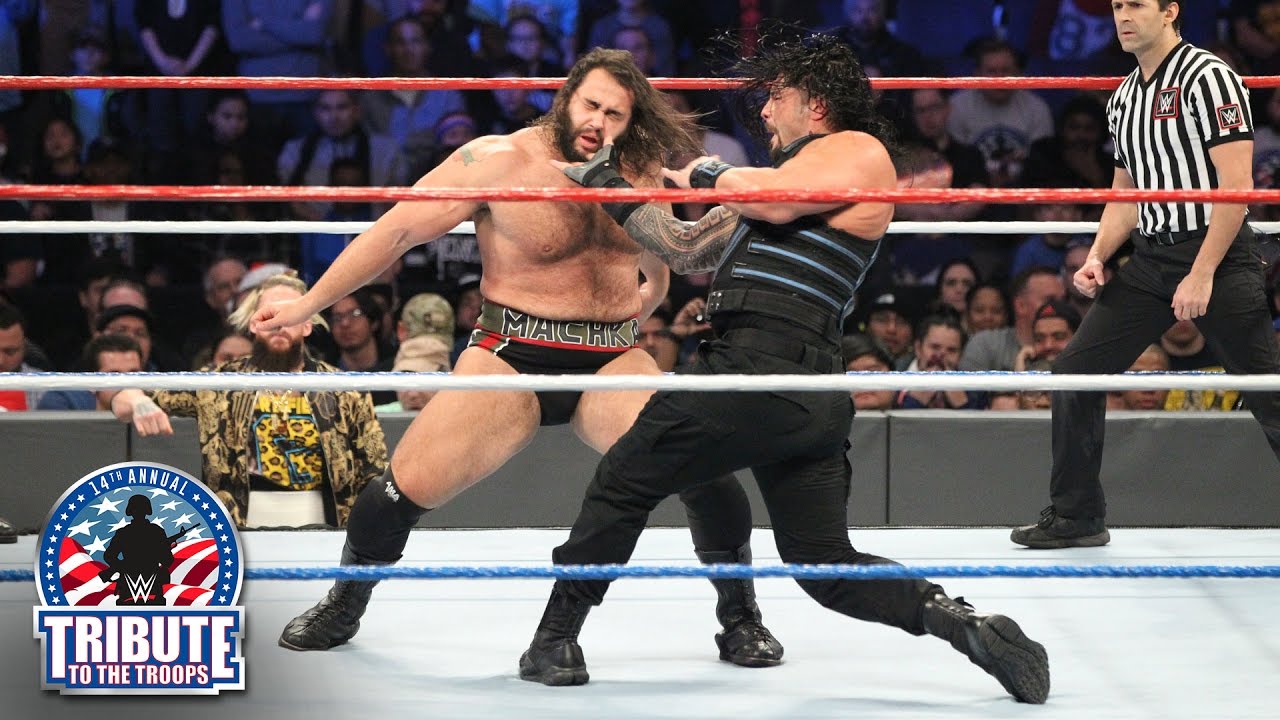 Roman Reigns & Big Cass vs. Kevin Owens & Rusev: Tribute to the Troops, Dec. 14, 2016