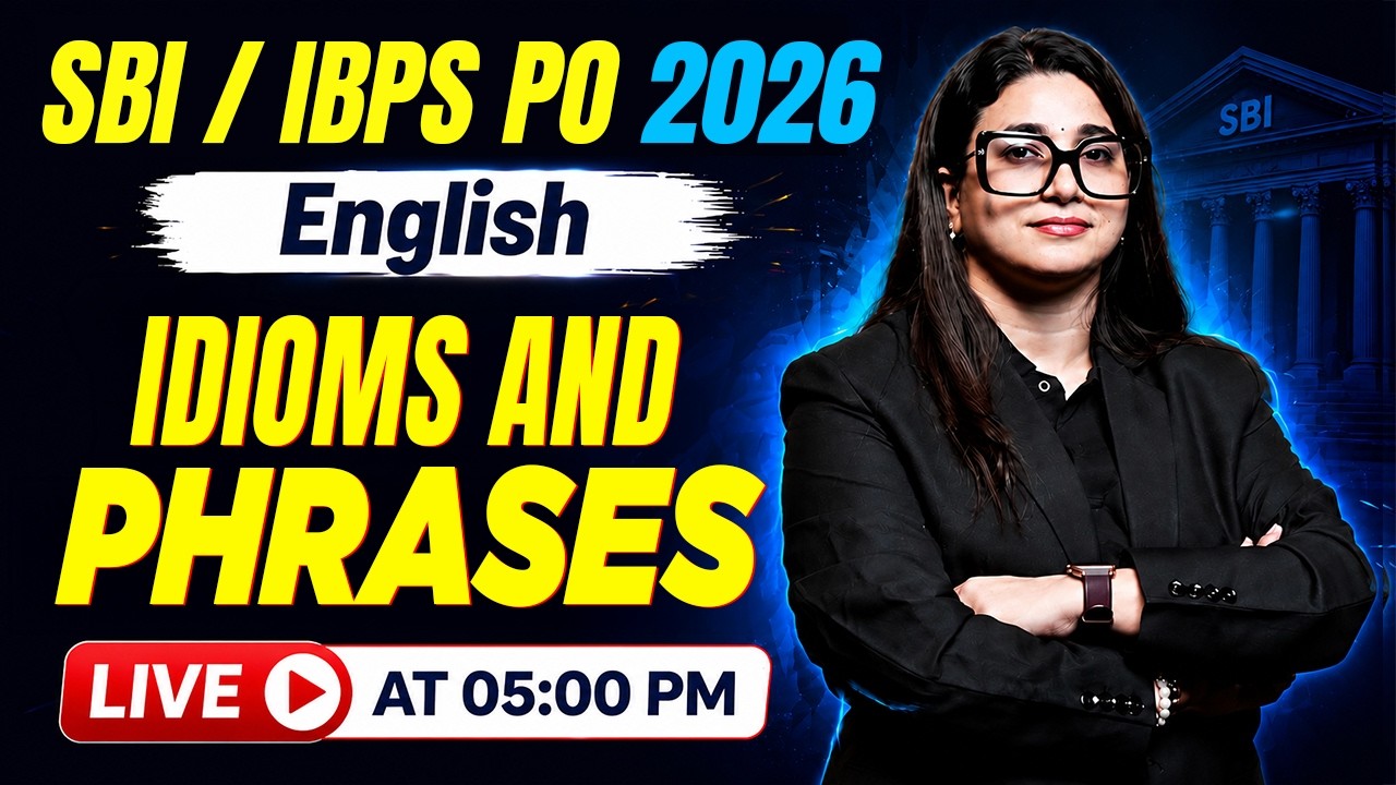SBI PO 2026 | IBPS PO 2026 English | Idioms and Phrases | by Rubaika Ma'am