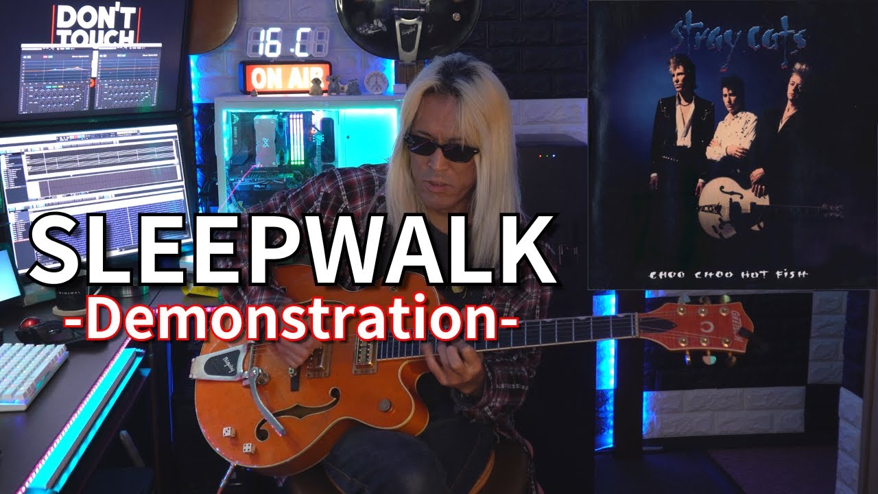 Stray Cats "Sleepwalk" - Brian Setzer Guitar Cover - 