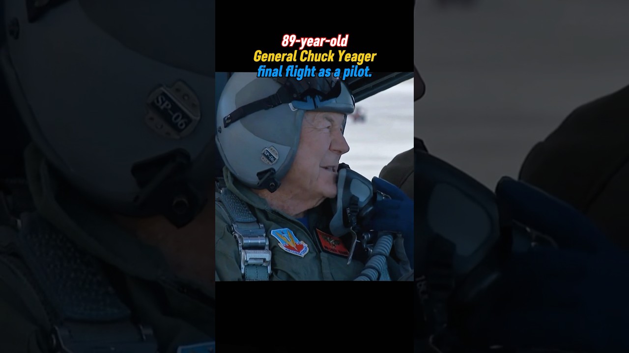 89-year-old General Chuck Yeager final flight as a pilot.