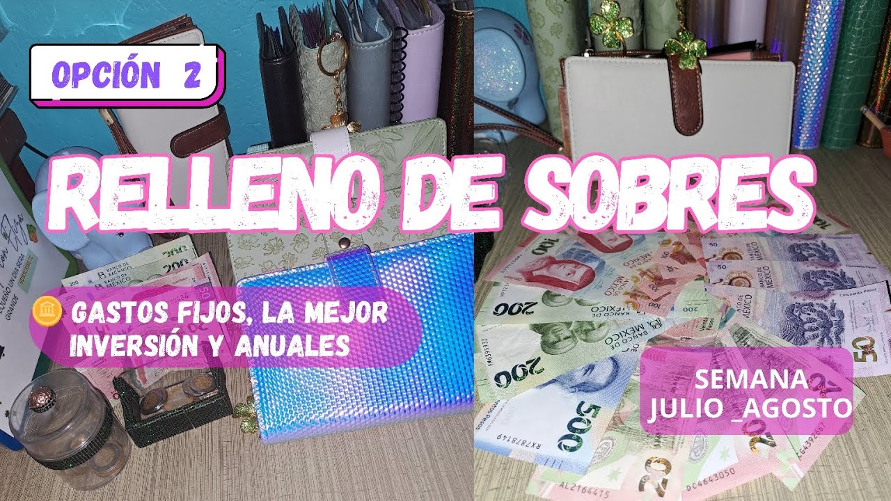 ✅️RELLENO DE SOBRES, OPCI&Oacute;N 2, SEMANA JULIO - AGOSTO #sistemadesobres #organigastos #presupesto 