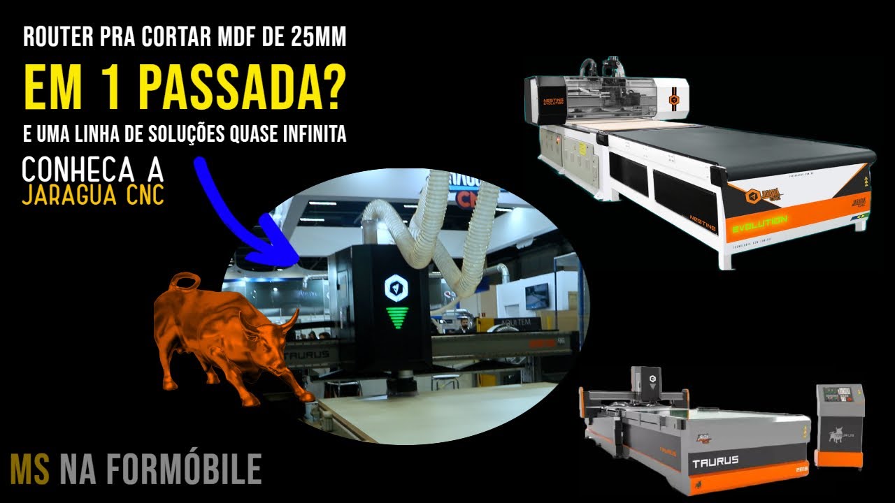 Jaraguá CNC com Router, para todos os gostos, e um spindle de 12cv em operação - M&S Na ForMóbile
