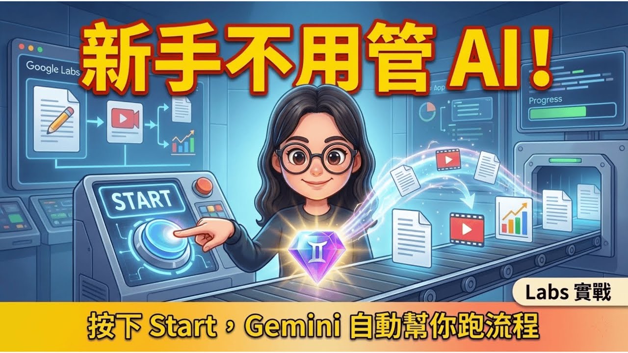 新手不用管 AI！按下 Start，Gemini 自動幫你跑流程｜Labs 實戰