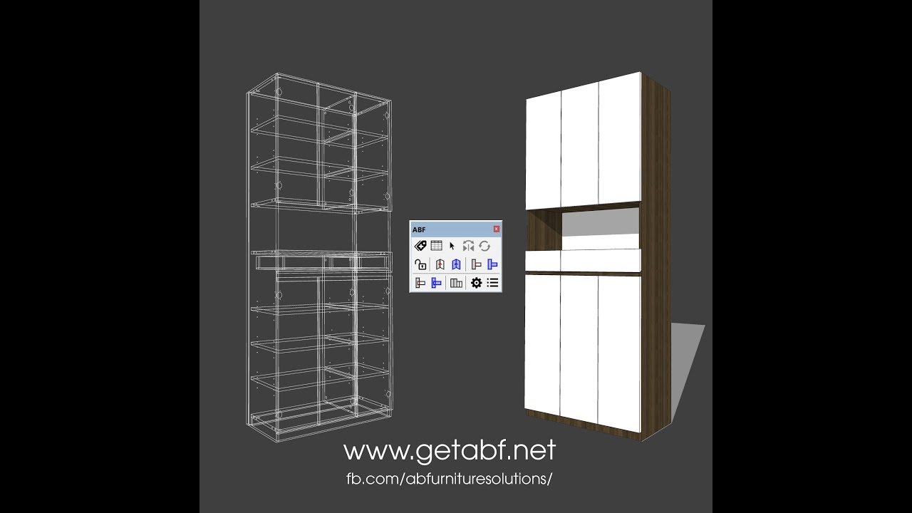 SketchUp shoes cabinet CNC plugin- vẽ sản xuất tủ giày