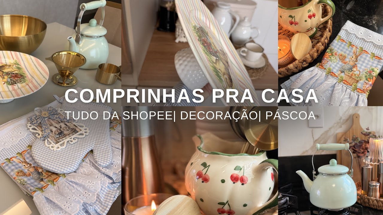 COMPRINHAS PRA CASA| Decorando estilo farmhouse, itens de páscoa, abrindo tudo e organizando ✨
