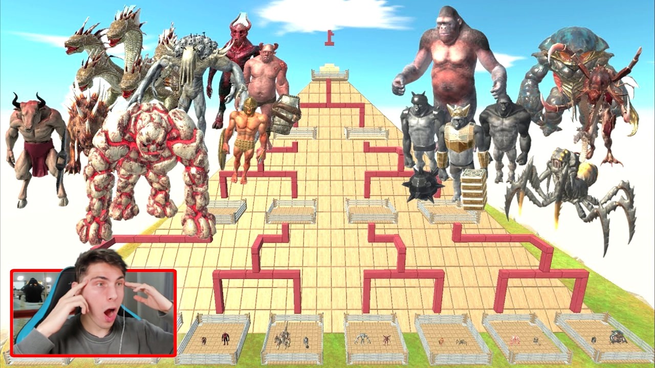 TORNEO PELEA - BATALLA LAS 16 UNIDADES MAS FUERTES! -ANIMAL REVOLT BATTLE SIMULATOR