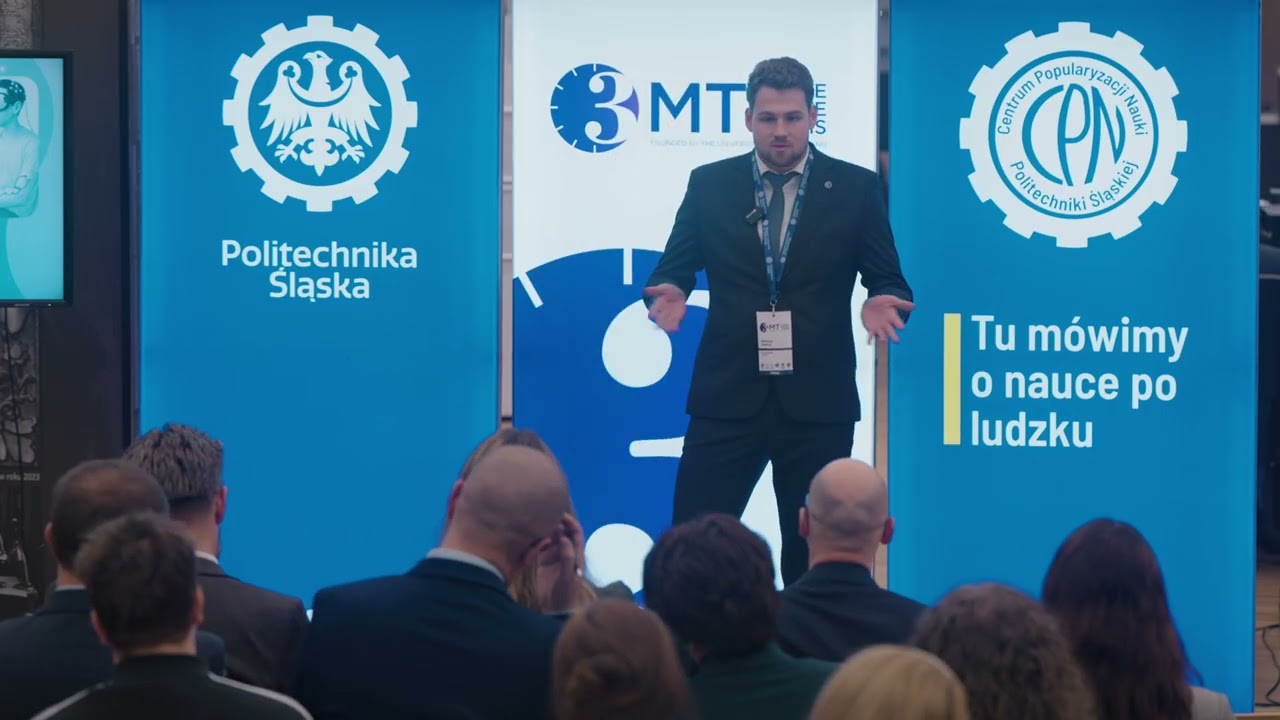 Mateusz Janecki – finalista śląskiej edycji konkursu Three Minute Thesis® 2025