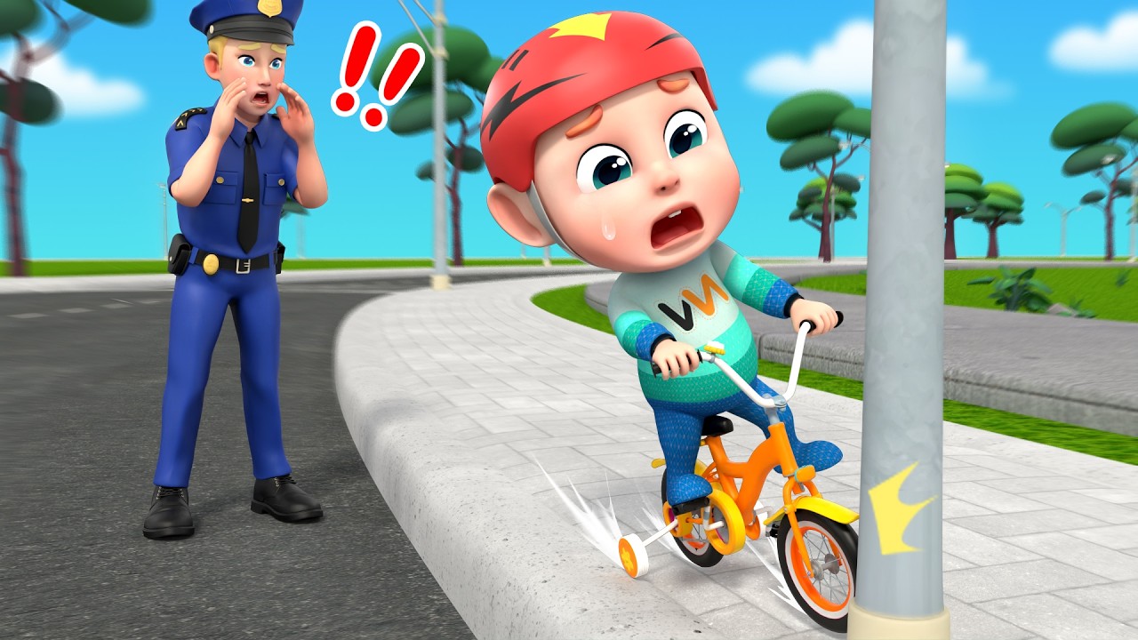 Rob Learns Bicycle Safety the Hard Way 🚲| Safety Song for Kids | Rosoo - Nursery Rhymes & Kids Songs