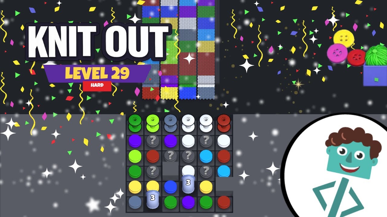 Knit Out Levels 29 | Hard | Walkthrough | No Boosters