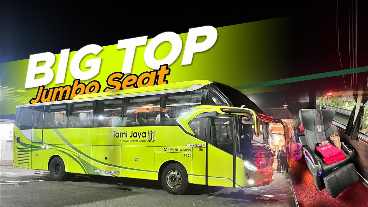 Bus ini kursi nya gede dan empuk banget 🤗 [ Naik Tami Jaya Bigtop 1-2 Denpasar - Jogja ] Part 1