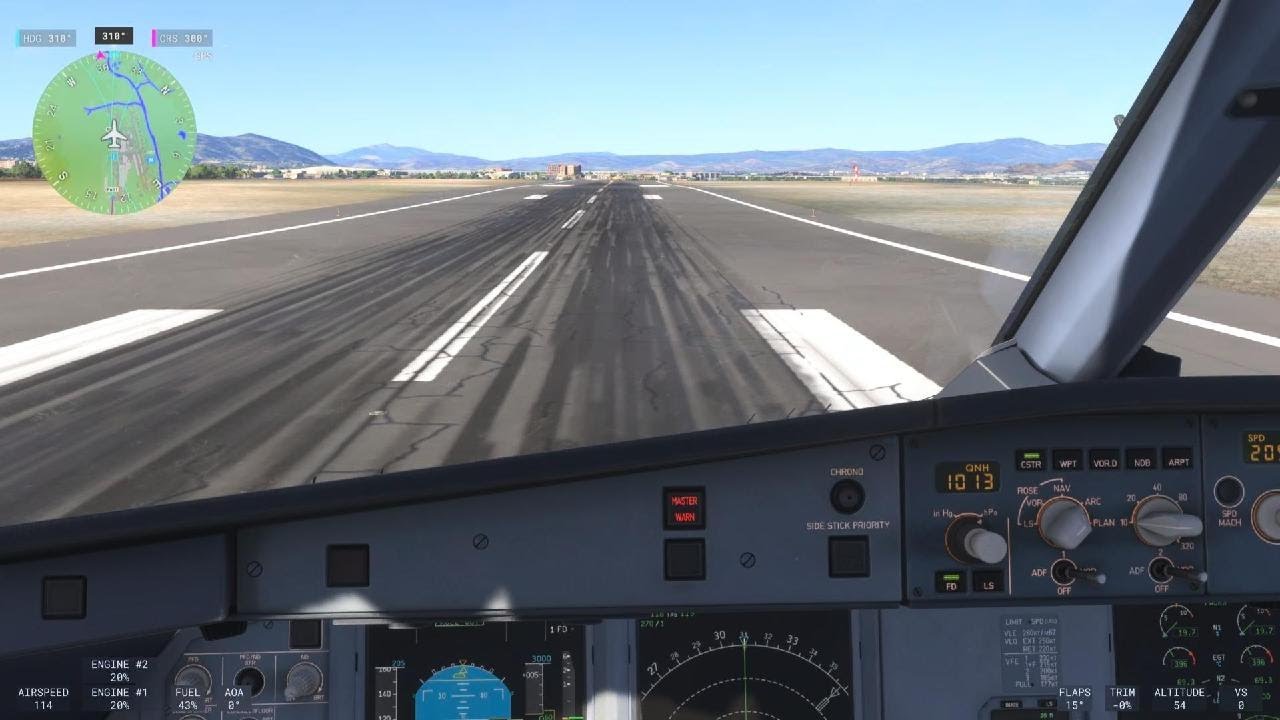 Primer aterrizaje  Airbus 320