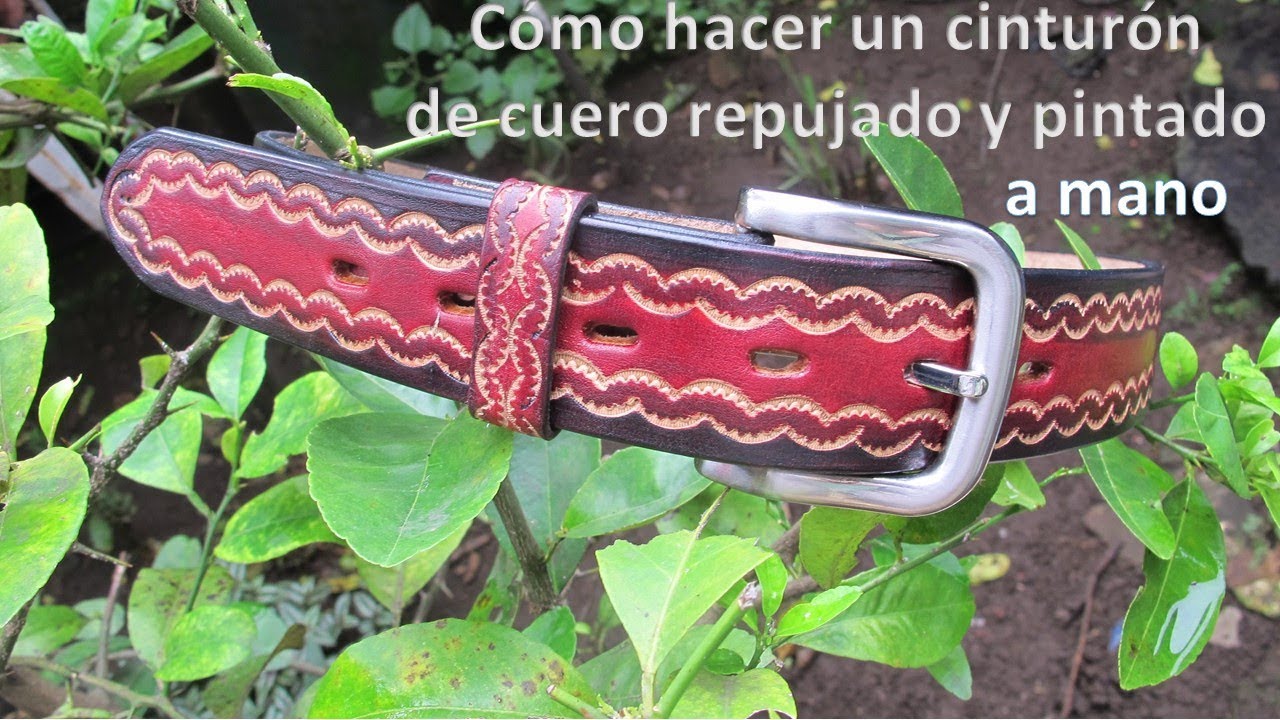 Como hacer una Correa de cuero repujada y pintada a mano?