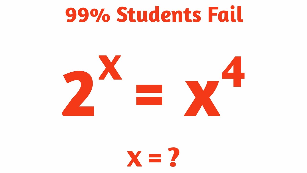 A Tricky Exponential Math Problem | Can You Solve? | Math Olympiad