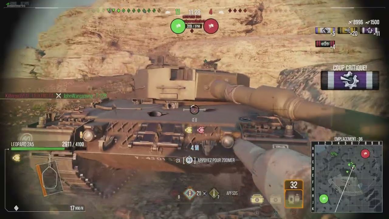 Wot Console ( PS5 ) - Leopard 2A5 - 13k damage + 4k assist