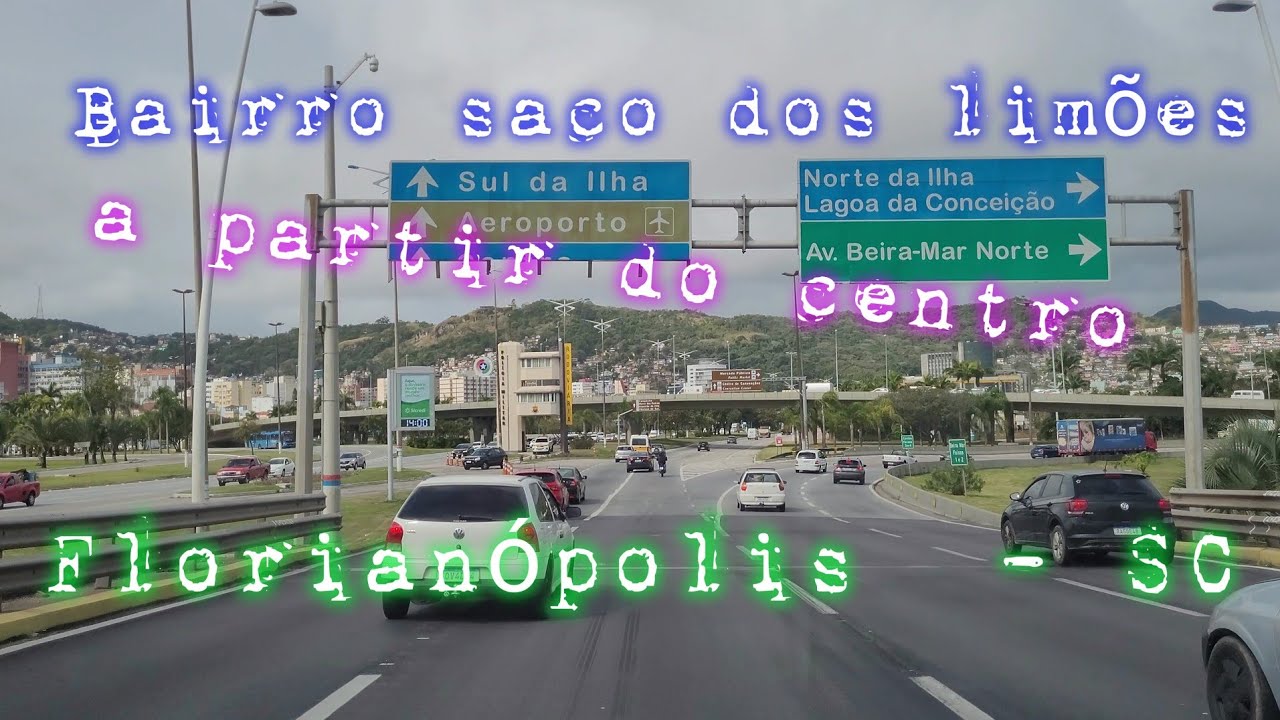 Bairro saco dos lições a partir do centro de Florianópolis