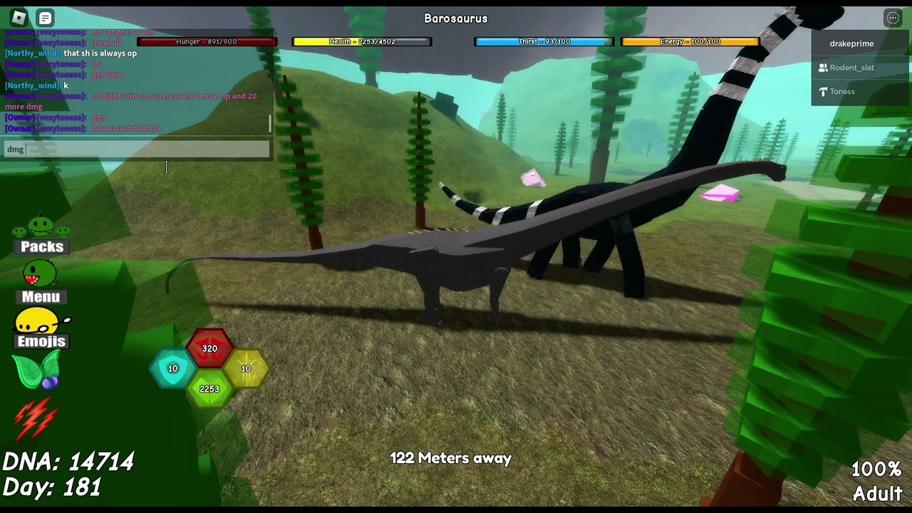 1V1 with owner (i got rolled ) |Dinosaur Simulator Walkeri |
