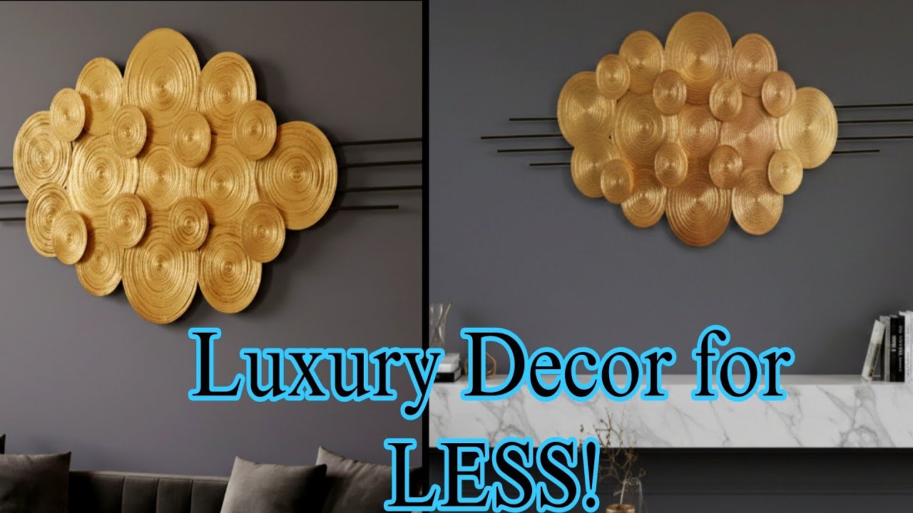 Turn Your Wall Into a Luxury Masterpiece ✨ Gold Home Decor DIY | Craft Angel