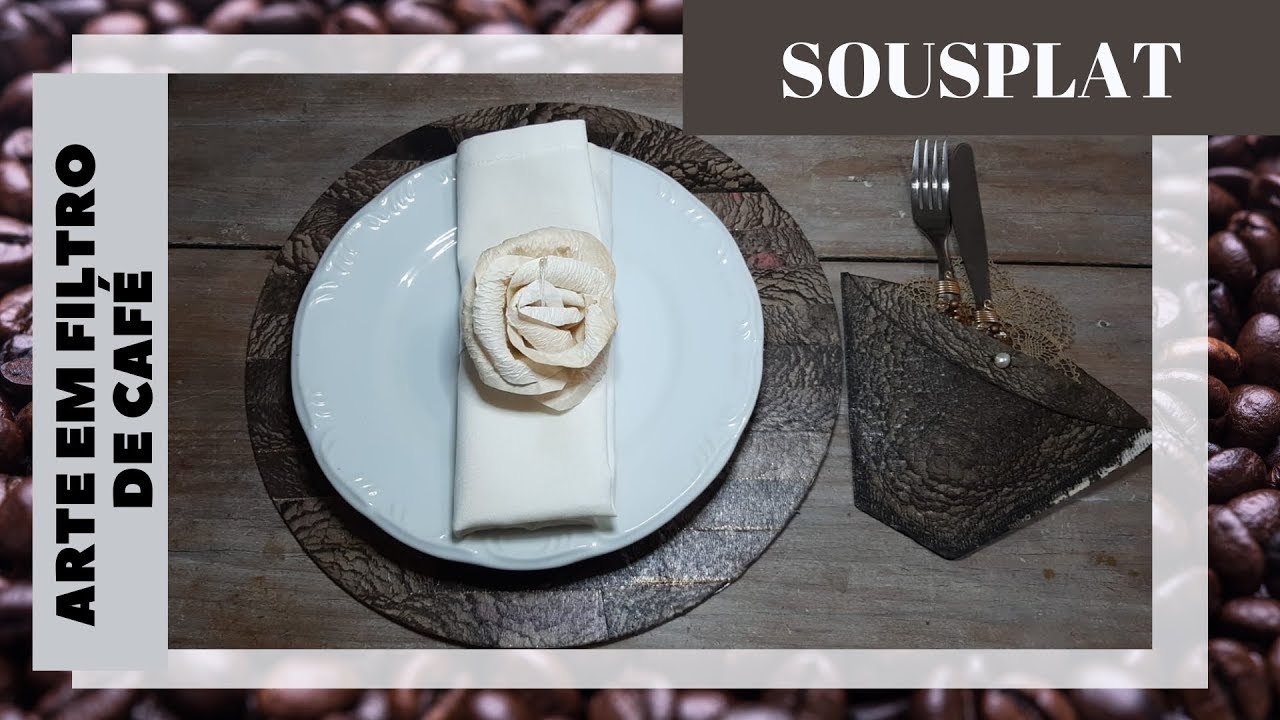 Como fazer um souplast de papelão com Filtro de cafe .