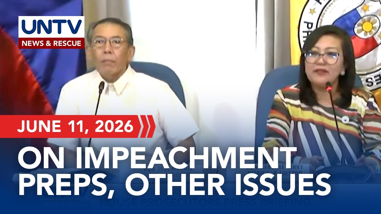 Live: House Prosecutors Rep. Luistro and Rep. Diokno Press Briefing I June 11, 2026