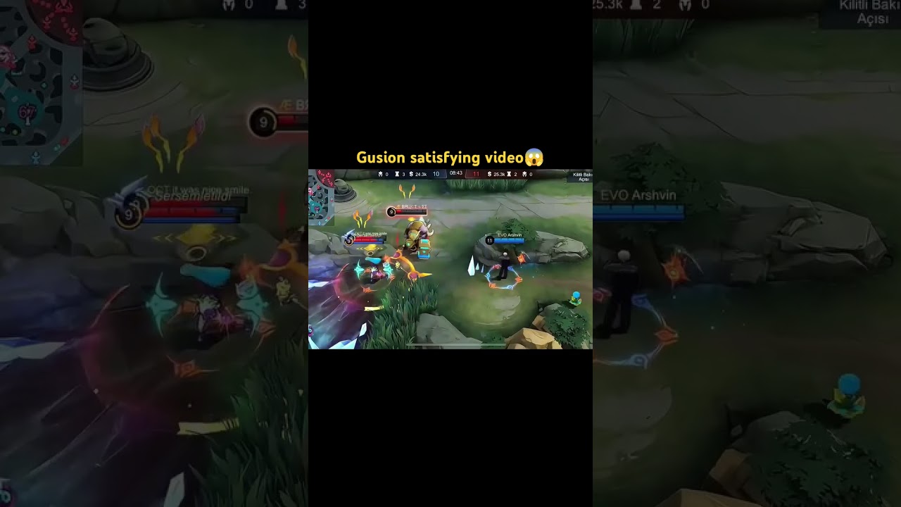 Gusion satisfying video😱🥶 #shortvideo #mobilelegends #trending #gusionml