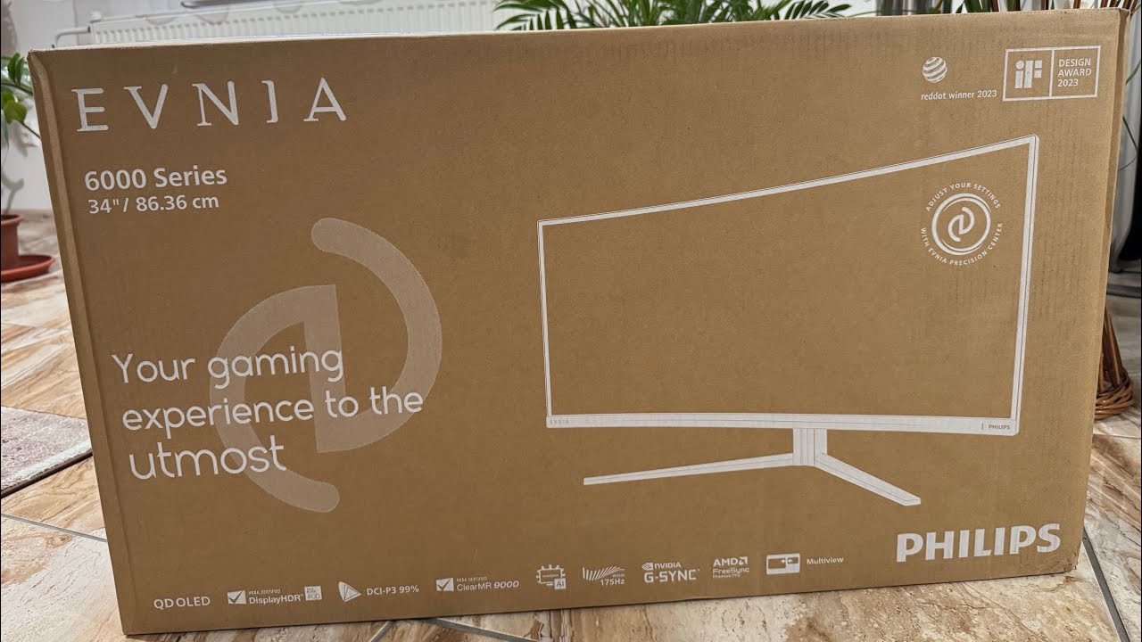 UNBOXING | 34" Philips 34M2C6500/00 QD-OLED UltraWide 21:9 QHD 3440x1440 175 Hz Ambiglow 
