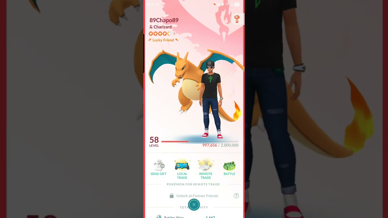 Pokémon go:chasing level80 pt120